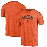 Miami Hurricanes Fanatics Branded Heathered Orange Hometown Arched City Tri Blend T-Shirt